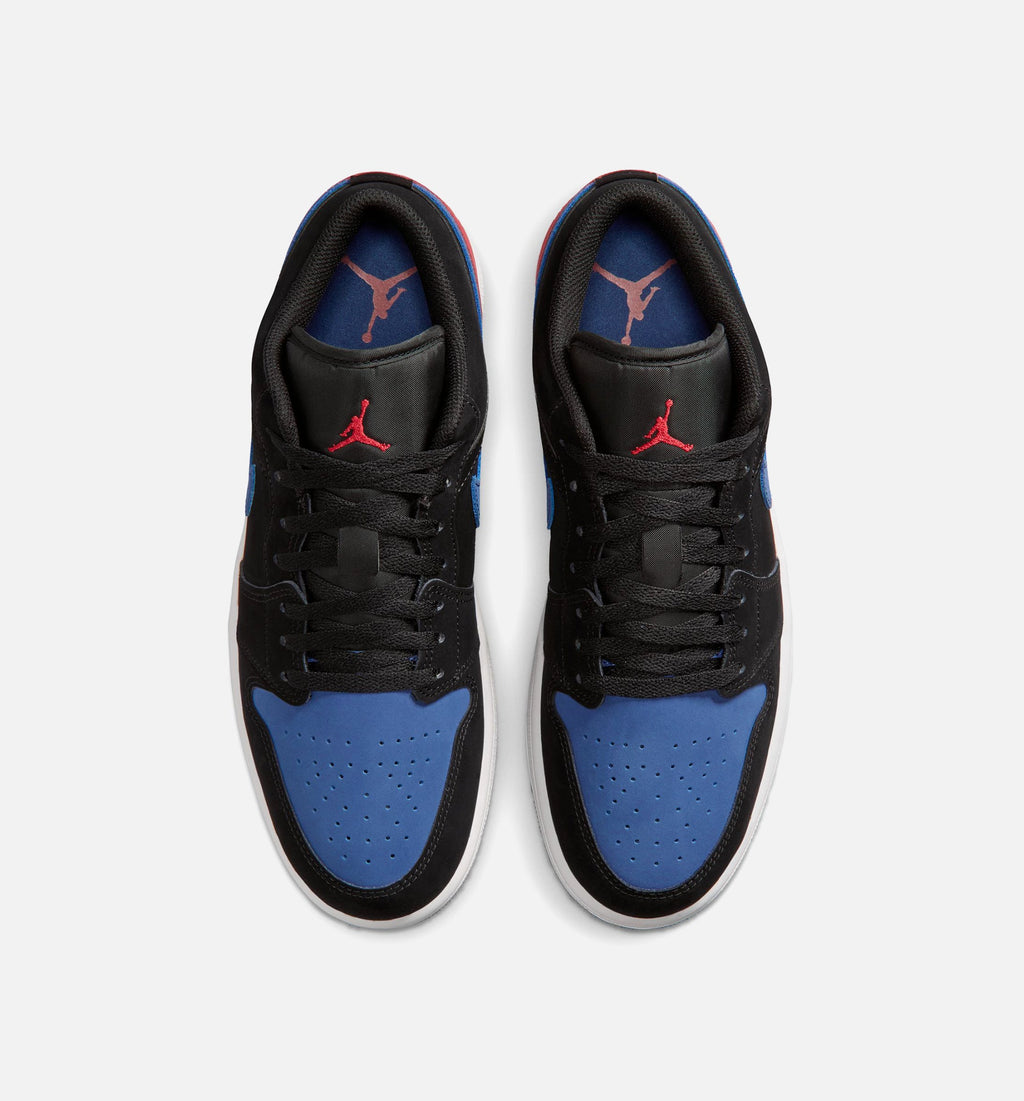 Air Jordan 1 Low Men's Sneakers - Black / True Blue / Varsity Red