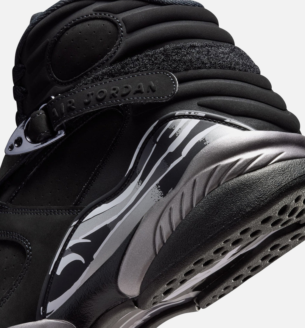 Air Jordan 8 Retro Chrome Men's Sneakers - Black / Light Graphite