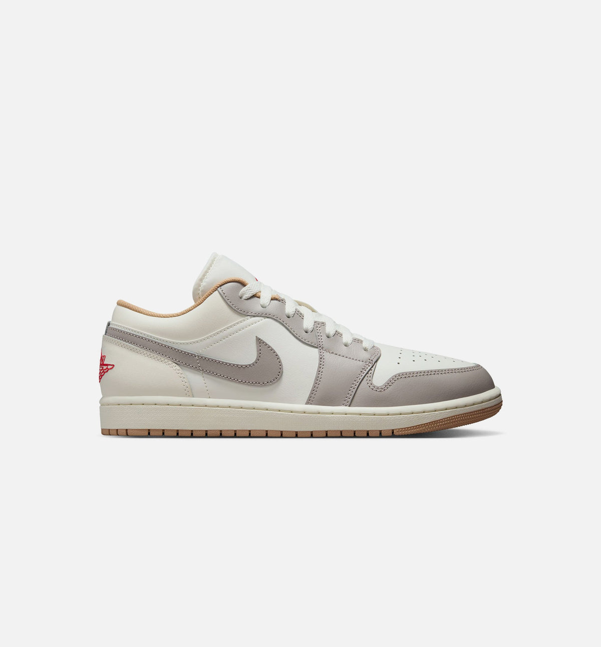 Air Jordan 1 Low Men's Sneakers - Sail / Fire Red