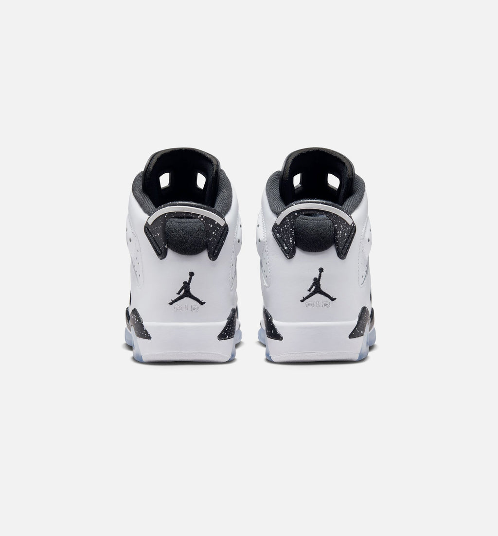 Air Jordan 6 Retro Black and White Grade School Sneakers