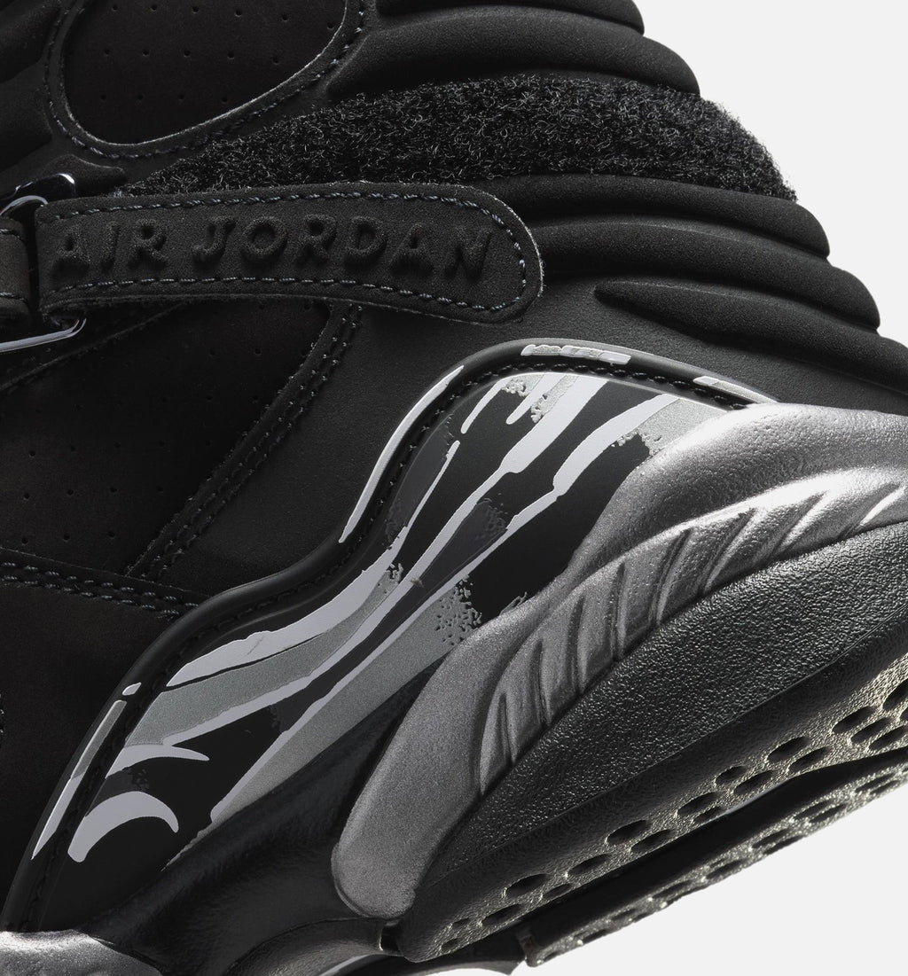 Air Jordan 8 Retro Chrome Grade School Sneakers - Black / Light Graphite