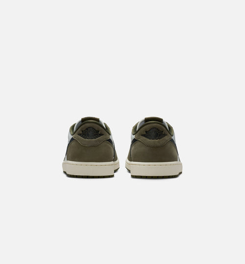 Air Jordan 1 Low OG Men's Sneakers - Medium Olive / Summit White