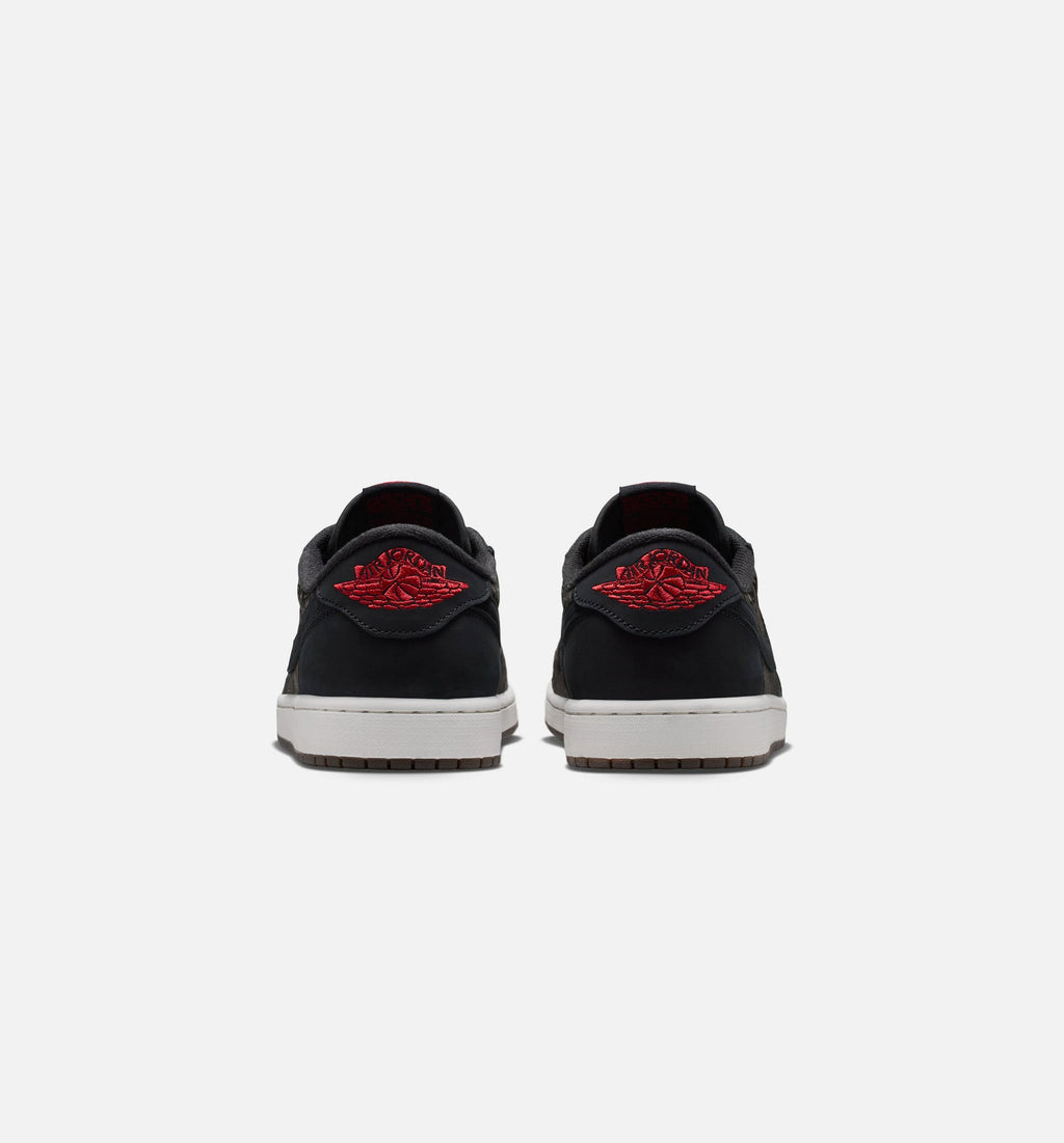 Air Jordan 1 Retro Low OG Laser Black & Varsity Red Men's Sneakers