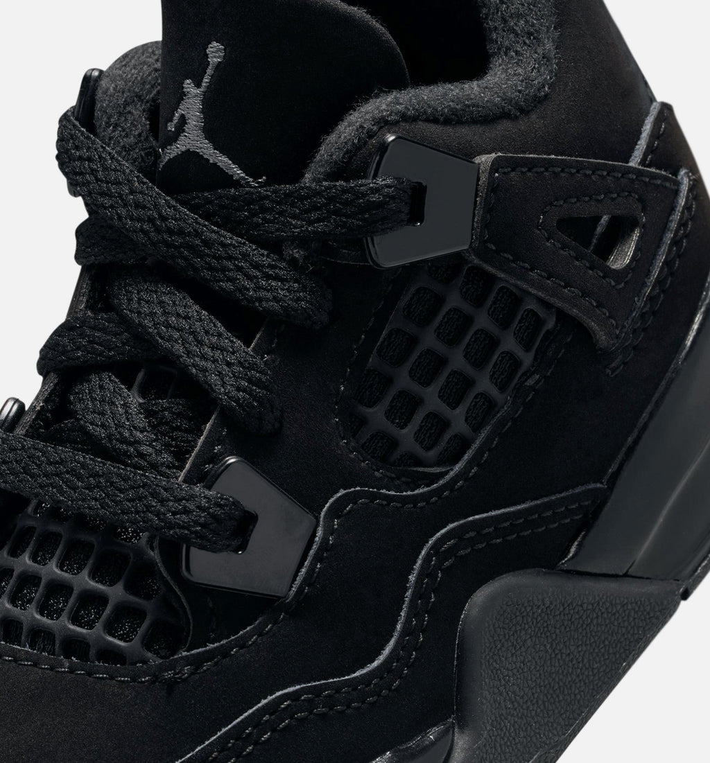 Air Jordan 4 Retro Black Cat Infant & Toddler Sneakers