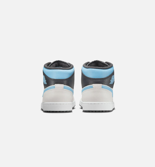 Air Jordan 1 Mid SE Men's Sneakers - Summit White / Blue Chill