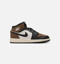 Air Jordan 1 Mid Grade School Sneakers - Black / Palomino