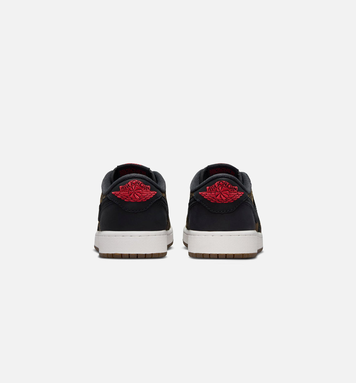 Air Jordan 1 Retro Low OG Laser Black & Varsity Red Grade School Sneakers