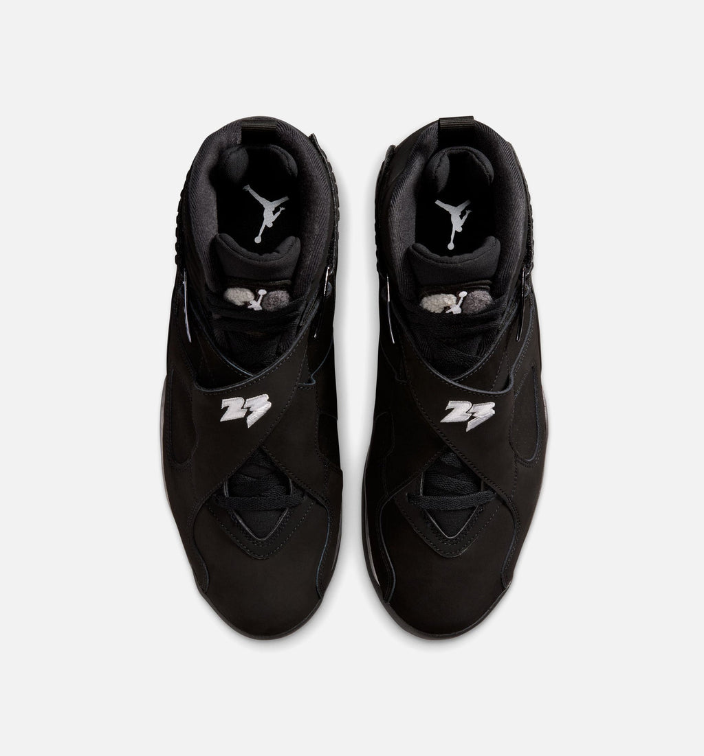 Air Jordan 8 Retro Chrome Men's Sneakers - Black / Light Graphite