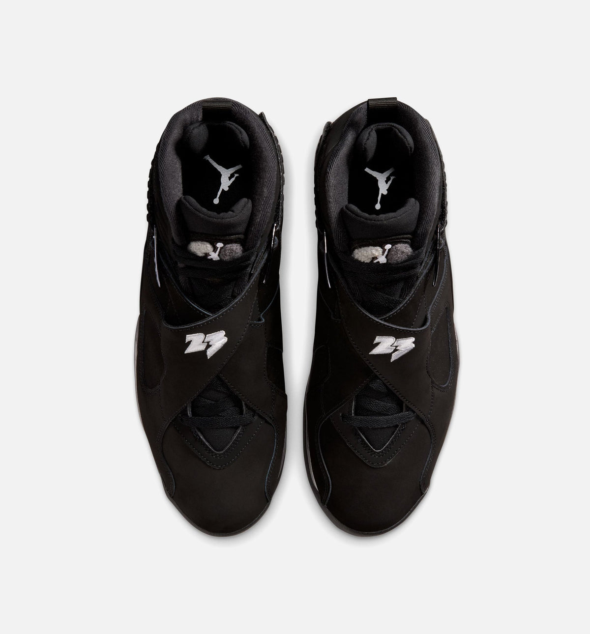 Air Jordan 8 Retro Chrome Men's Sneakers - Black / Light Graphite