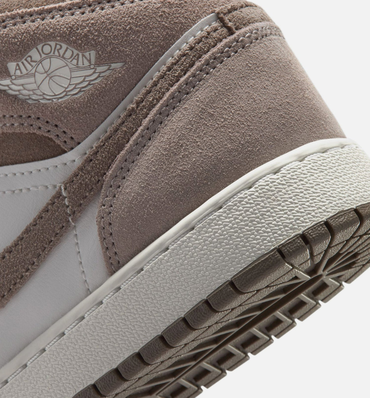 Air Jordan 1 Mid Grade School Sneakers - Enigma Stone / Olive Grey