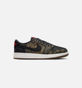 Air Jordan 1 Retro Low OG Laser Black & Varsity Red Grade School Sneakers