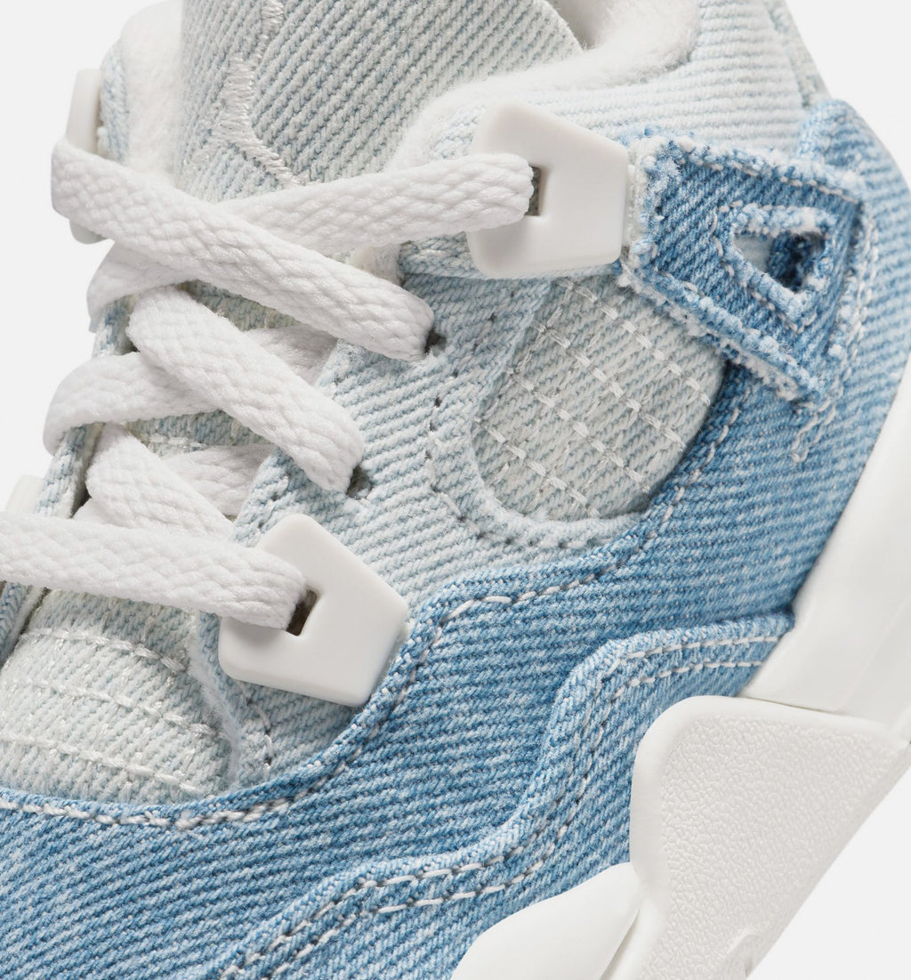 Air Jordan 4 Retro Worn Blue Infant & Toddler Sneakers